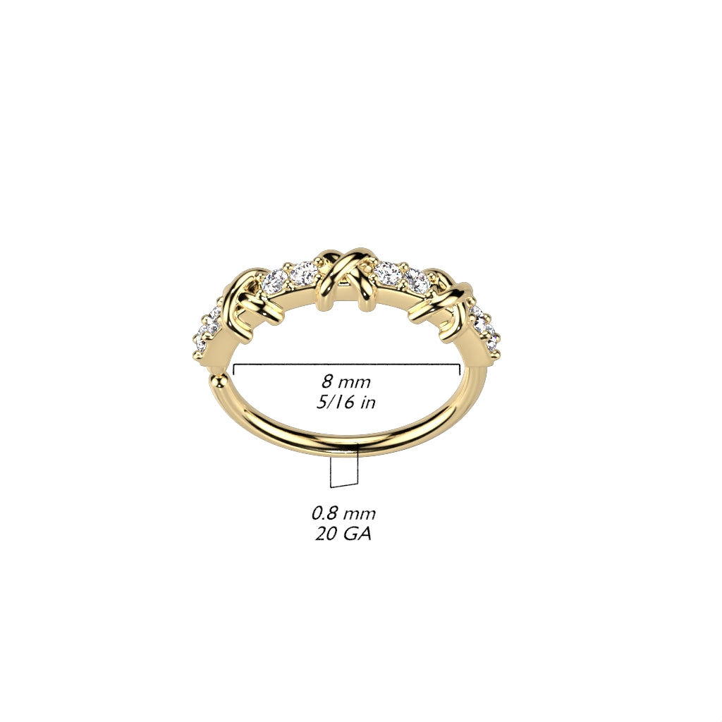 CZ and Criss Cross  Hoop