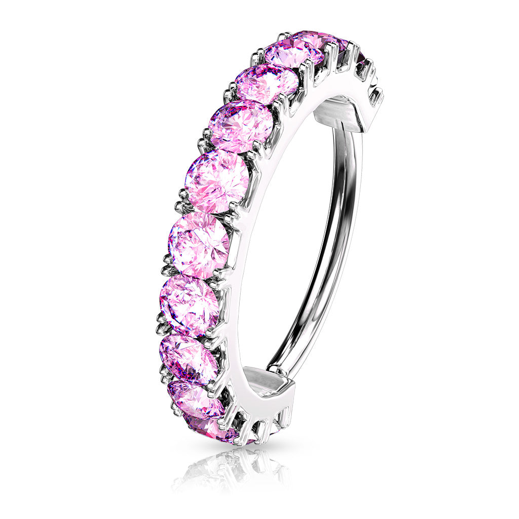 CZ Lined Nose Hoop, Daith Earing, Accessories Women