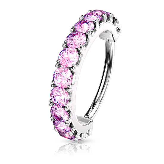 CZ Lined Nose Hoop, Daith Earing, Accessories Women