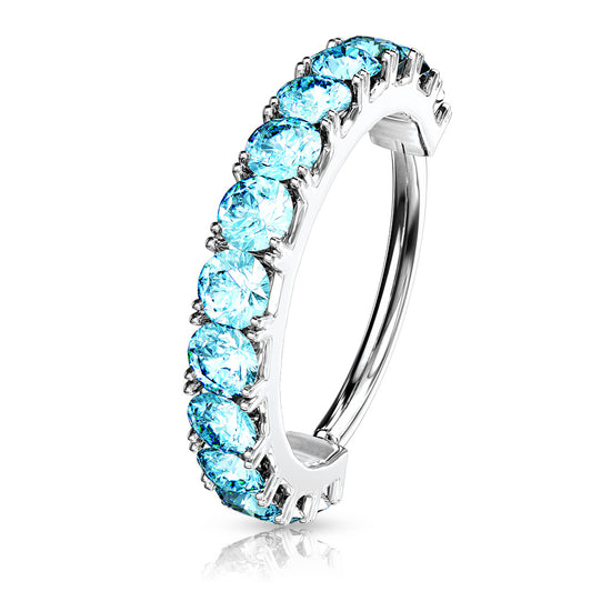 CZ Lined Nose Hoop, Daith Earing, Accessories Women