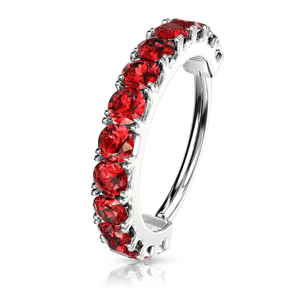 CZ Lined Nose Hoop, Daith Earing, Accessories Women