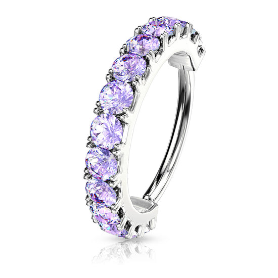 CZ Lined Nose Hoop, Daith Earing, Accessories Women
