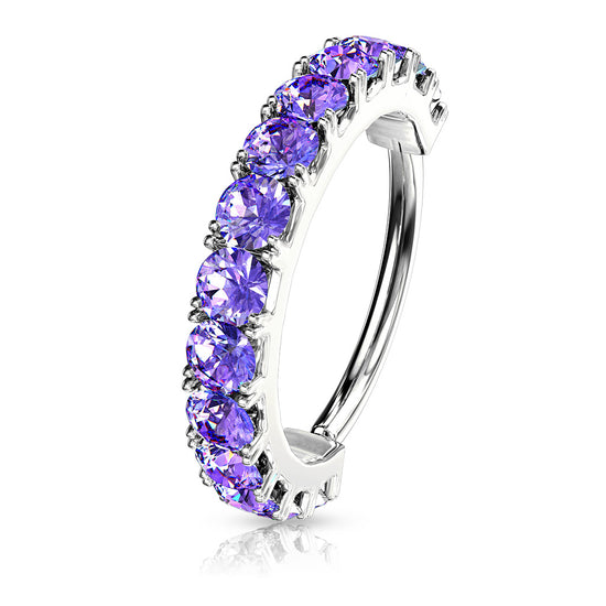 CZ Lined Nose Hoop, Daith Earing, Accessories Women