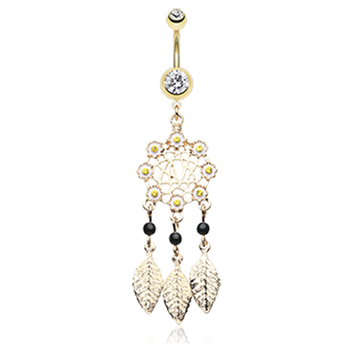 Daisy Glam Dream Catcher Belly Button Ring