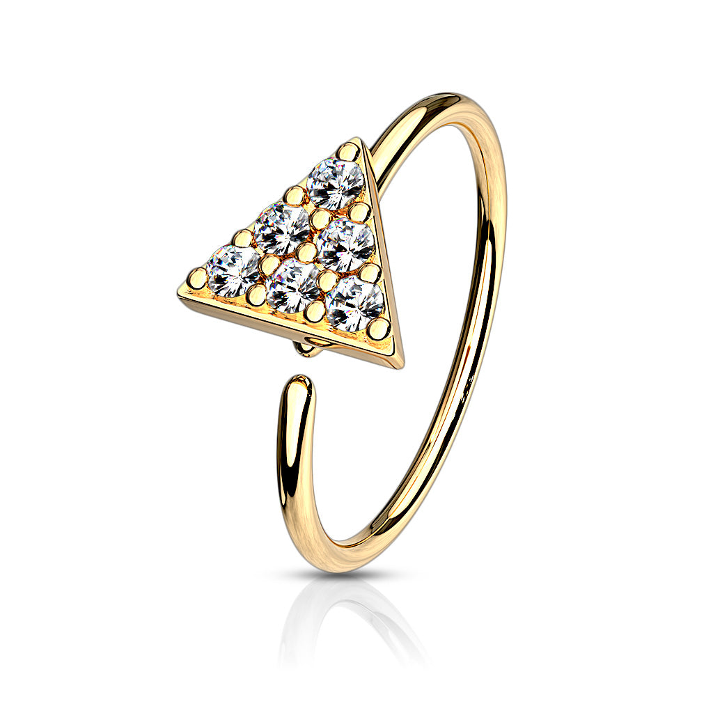 CZ Triangle Bendable Hoop Rings