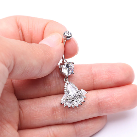 Crown Jewels Cubic Zirconia Belly Button Rings