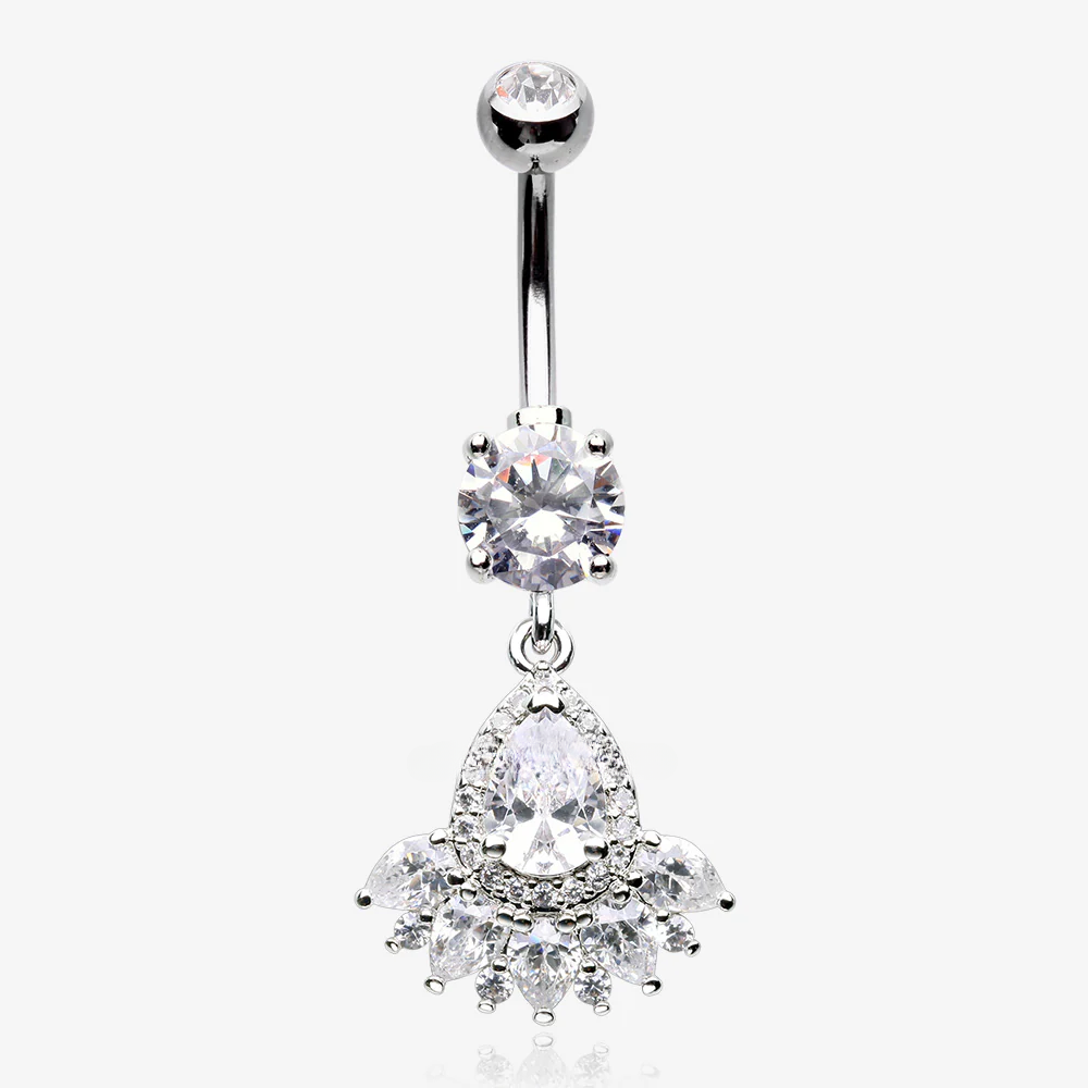 Crown Jewels Cubic Zirconia Belly Button Rings