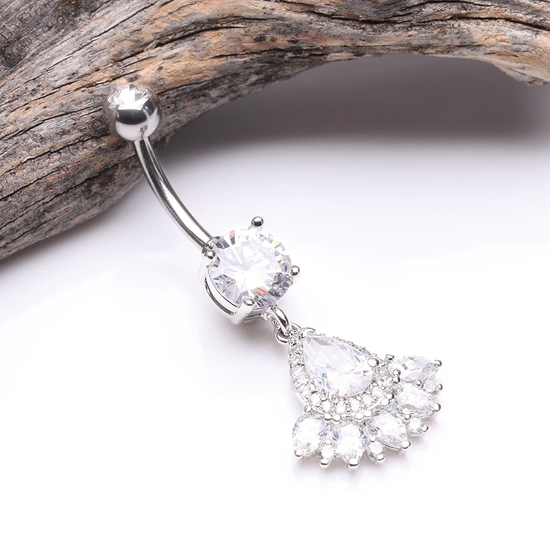 Crown Jewels Cubic Zirconia Belly Button Rings