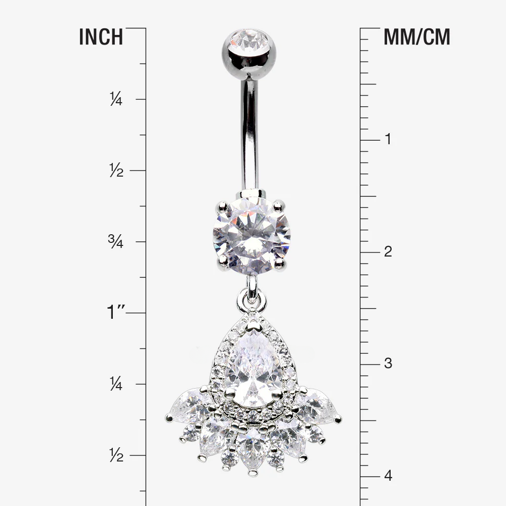 Crown Jewels Cubic Zirconia Belly Button Rings