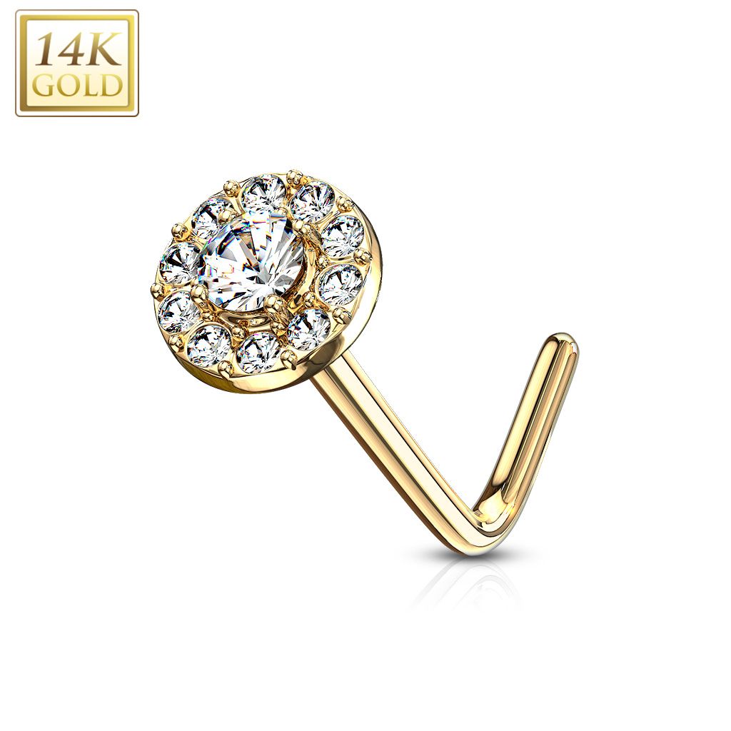 Double dome L shape nose ring