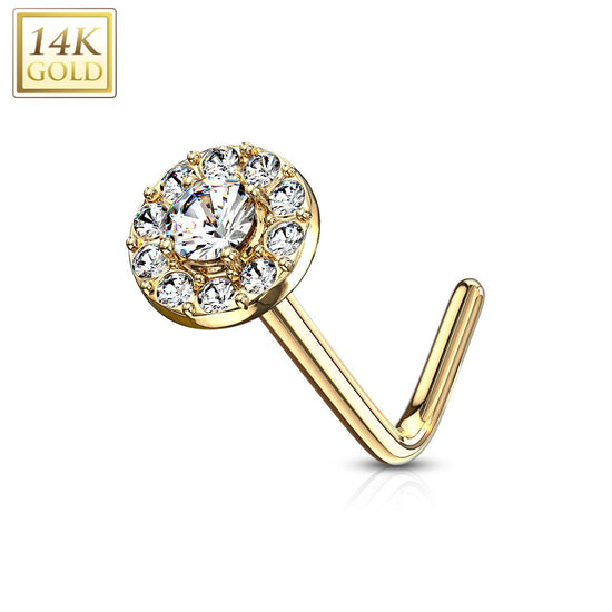 Double dome L shape nose ring