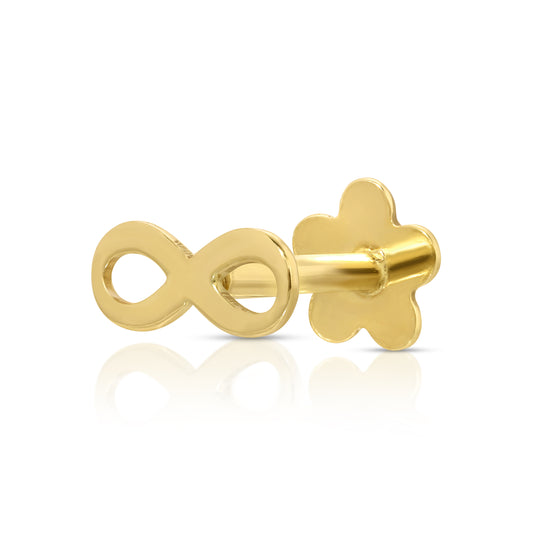 Gold infinity sign flat back