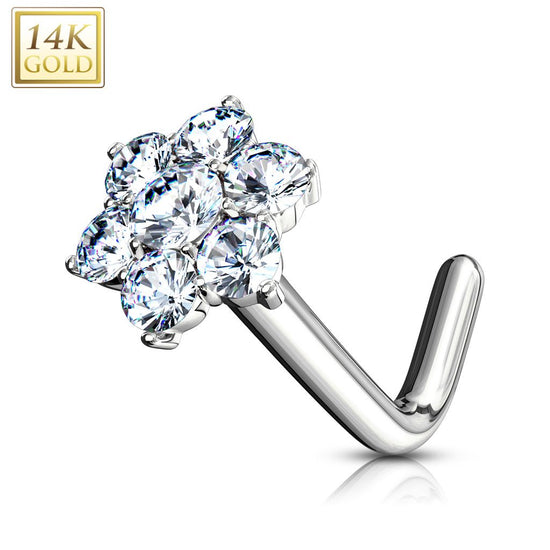 Cluster Flower Nose Stud Ring