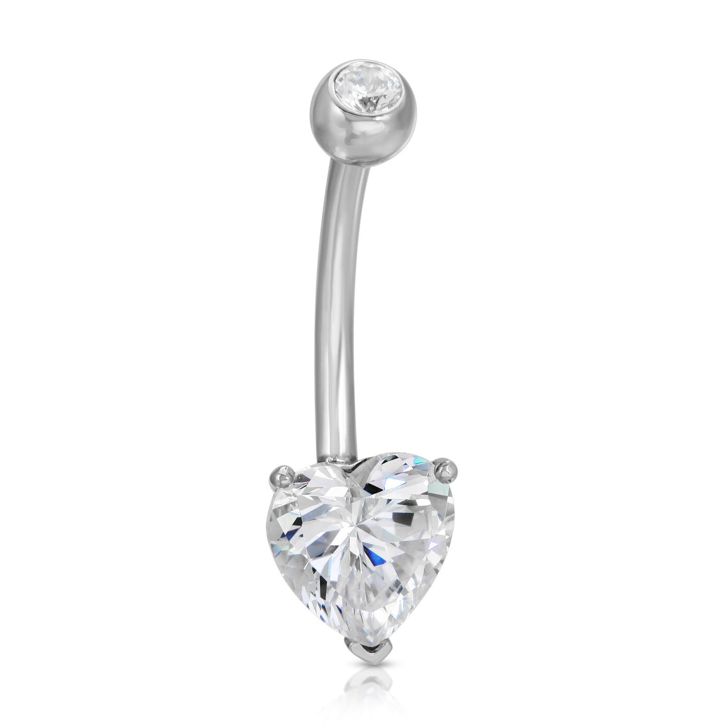 Load image into Gallery viewer, Diamond Heart Belly Ring
