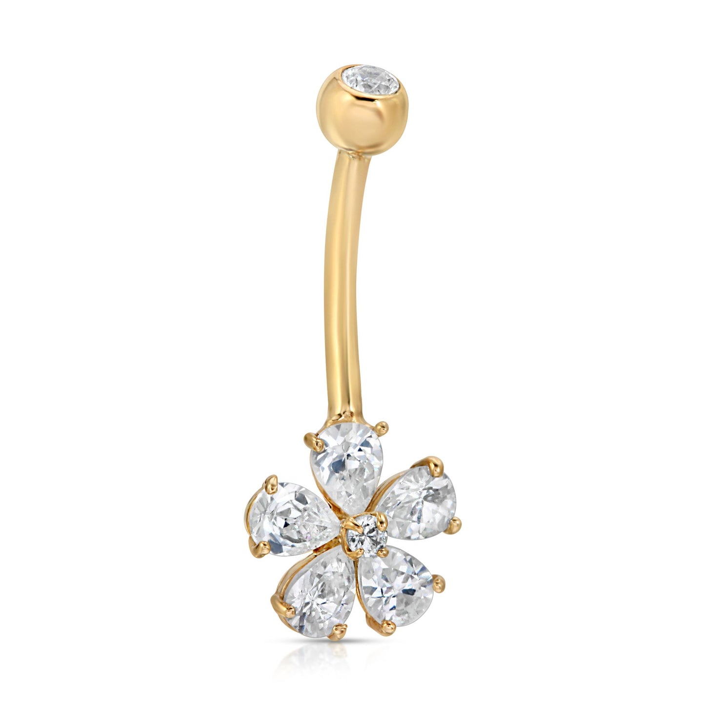 Load image into Gallery viewer, Diamond Pedal Belly Ring
