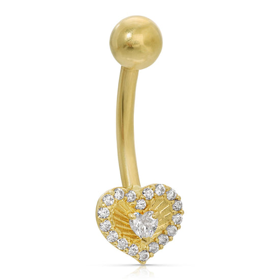 Arena heart belly Ring