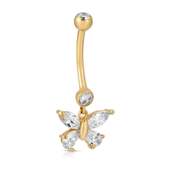 Load image into Gallery viewer, Give me Butterflies Belly Ring
