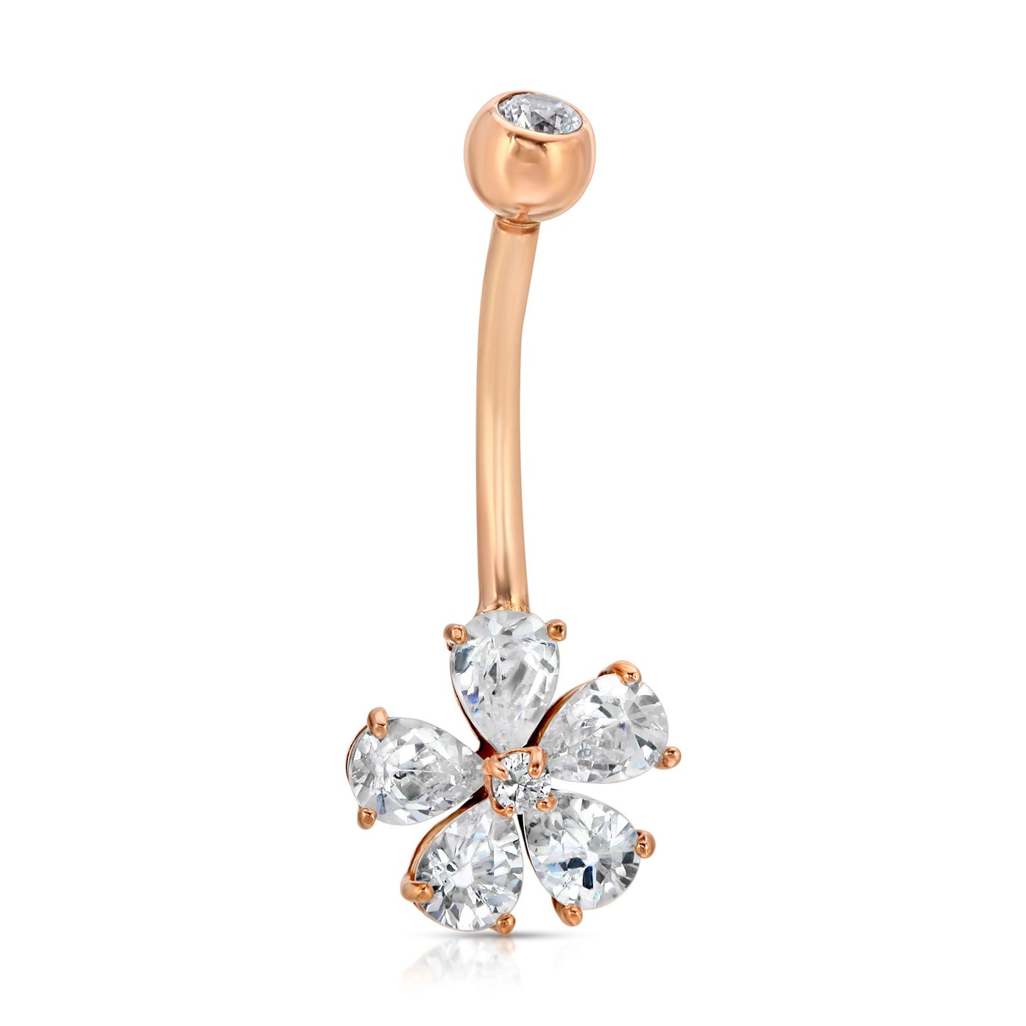 Load image into Gallery viewer, Diamond Pedal Belly Ring
